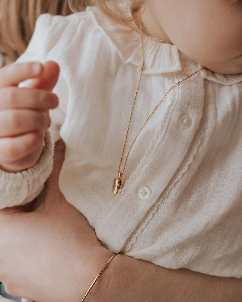 Collier Mon Petit Poids enfant plaqué or jaune - Mon Petit Poids