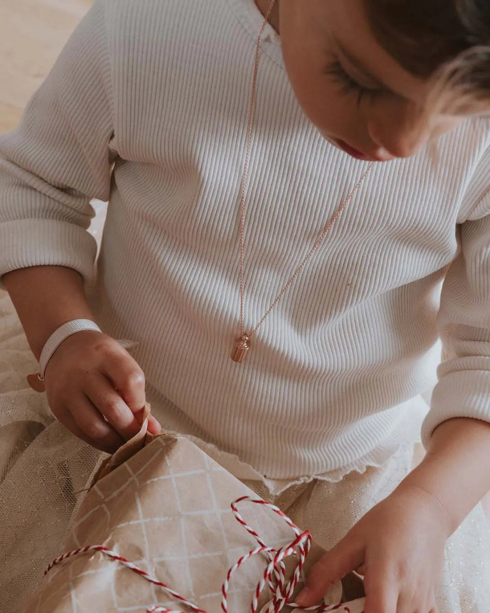 Collier Mon Petit Poids enfant plaqué or rose - Mon Petit Poids