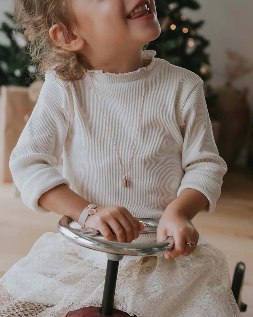 Collier Mon Petit Poids enfant plaqué or rose - Mon Petit Poids