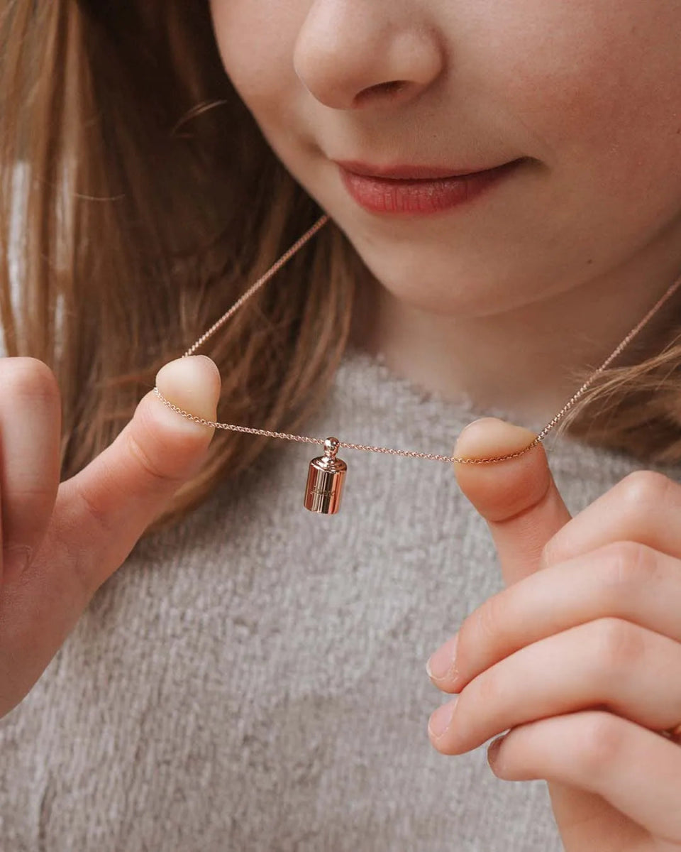 Collier Mon Petit Poids enfant plaqué or rose - Mon Petit Poids
