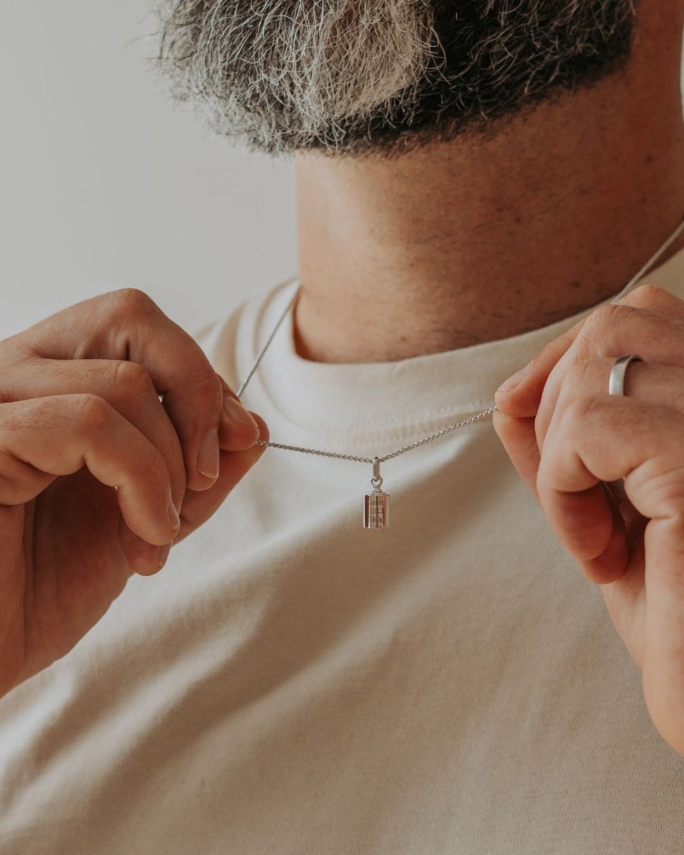 Collier Mon Petit Poids homme argenté rhodié - Mon Petit Poids