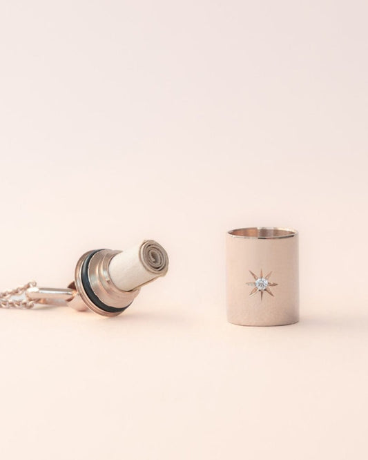 Collier Mon Petit Secret étoilé plaqué or rose - Mon Petit Poids