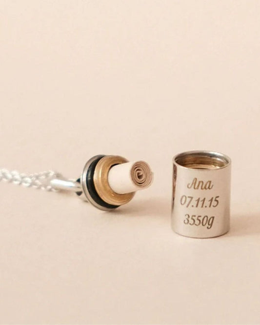 Collier Mon Petit Secret homme argenté rhodié - Mon Petit Poids