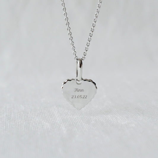 Collier Simone canelé argenté rhodié - Mon Petit Poids