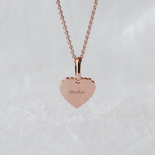Collier Simone canelé plaqué or rose - Mon Petit Poids