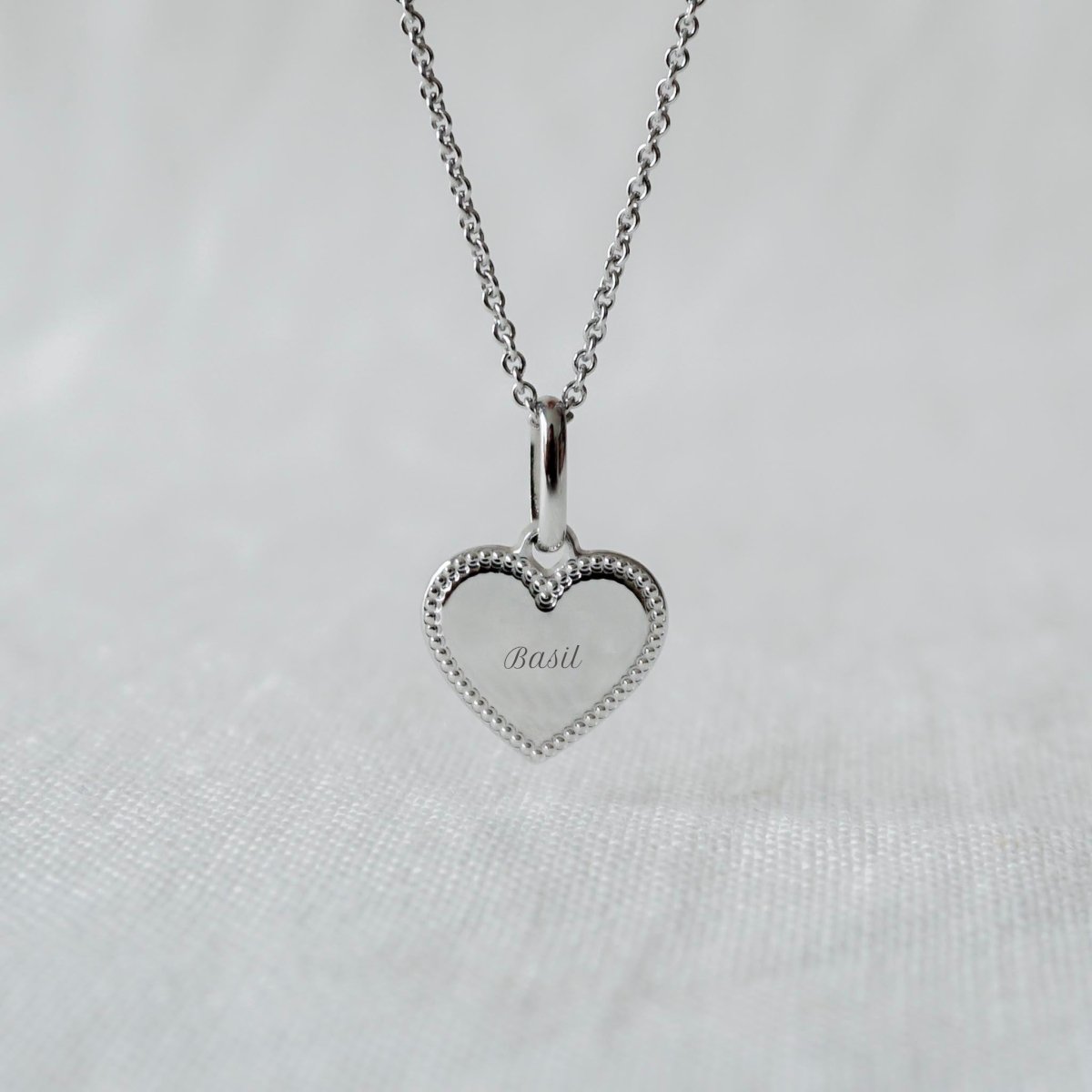 Collier Simone perlé enfant argenté rhodié - Mon Petit Poids