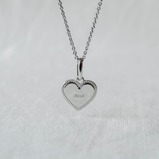 Collier Simone perlé enfant argenté rhodié - Mon Petit Poids