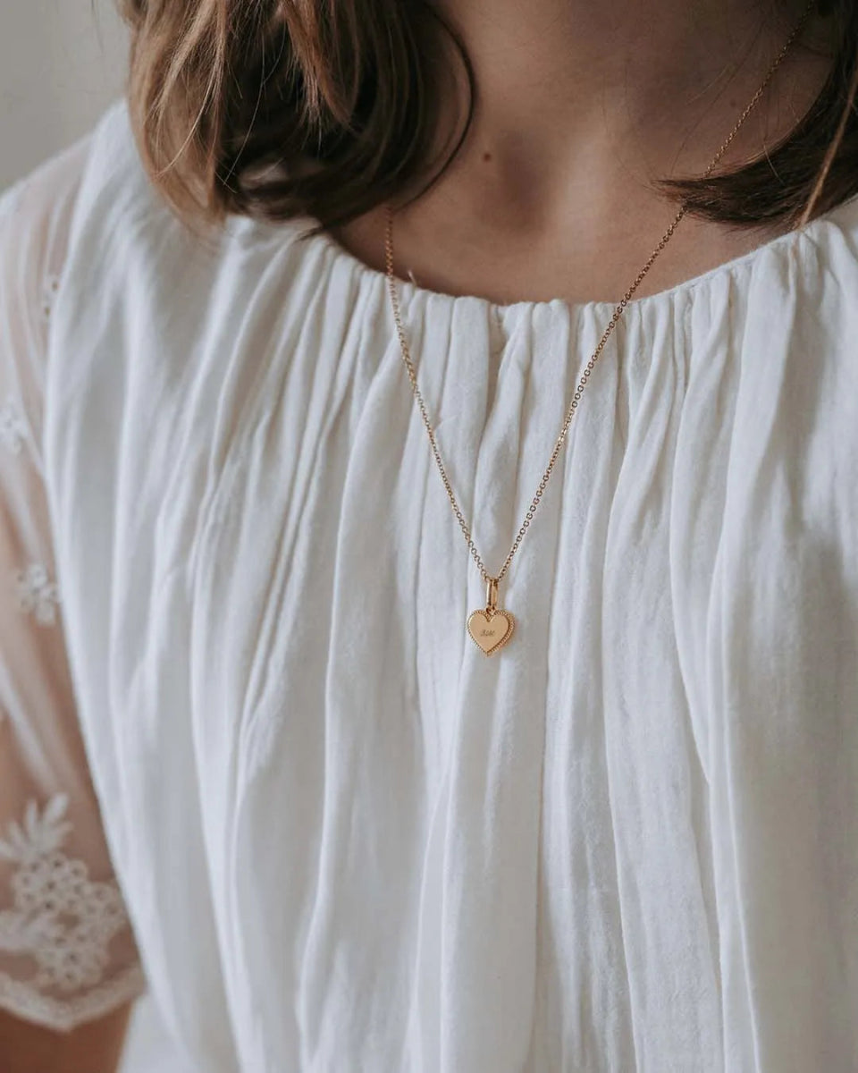 Collier Simone perlé enfant plaqué or jaune - Mon Petit Poids