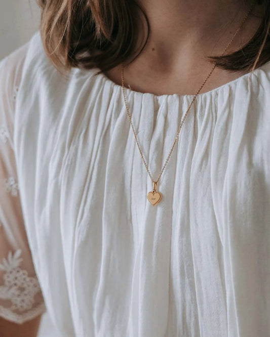 Collier Simone perlé enfant plaqué or jaune - Mon Petit Poids