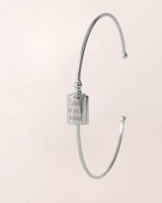 Jonc Mon Petit Poids argenté rhodié - Mon Petit Poids