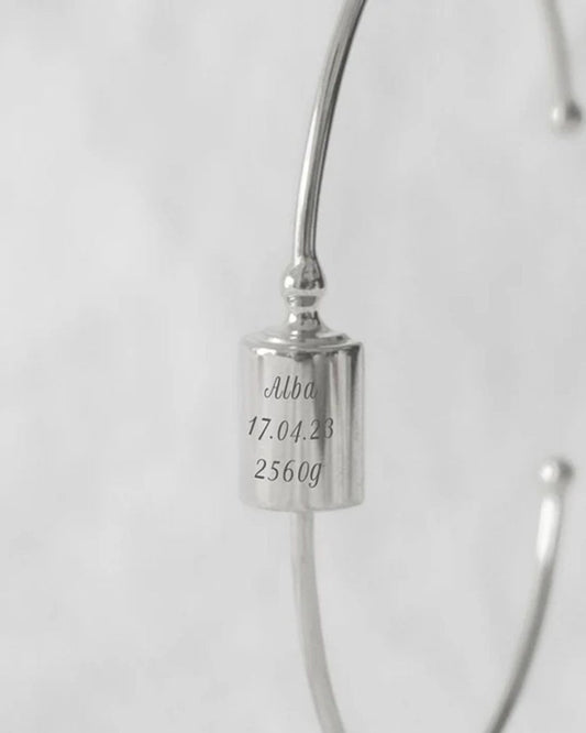 Jonc Mon Petit Poids argenté rhodié - Mon Petit Poids