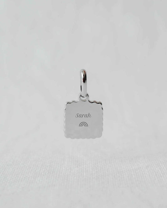 Médaille Alice canelé argenté rhodié - Mon Petit Poids