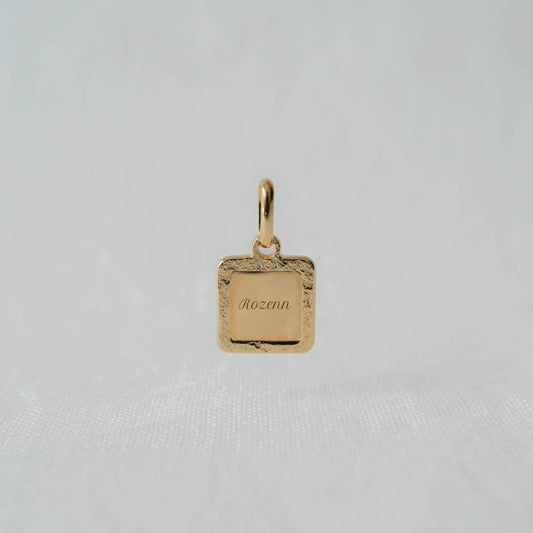 Médaille Alice martelé homme plaqué or jaune - Mon Petit Poids