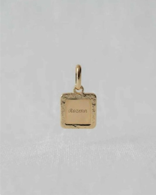 Médaille Alice martelé homme plaqué or jaune - Mon Petit Poids