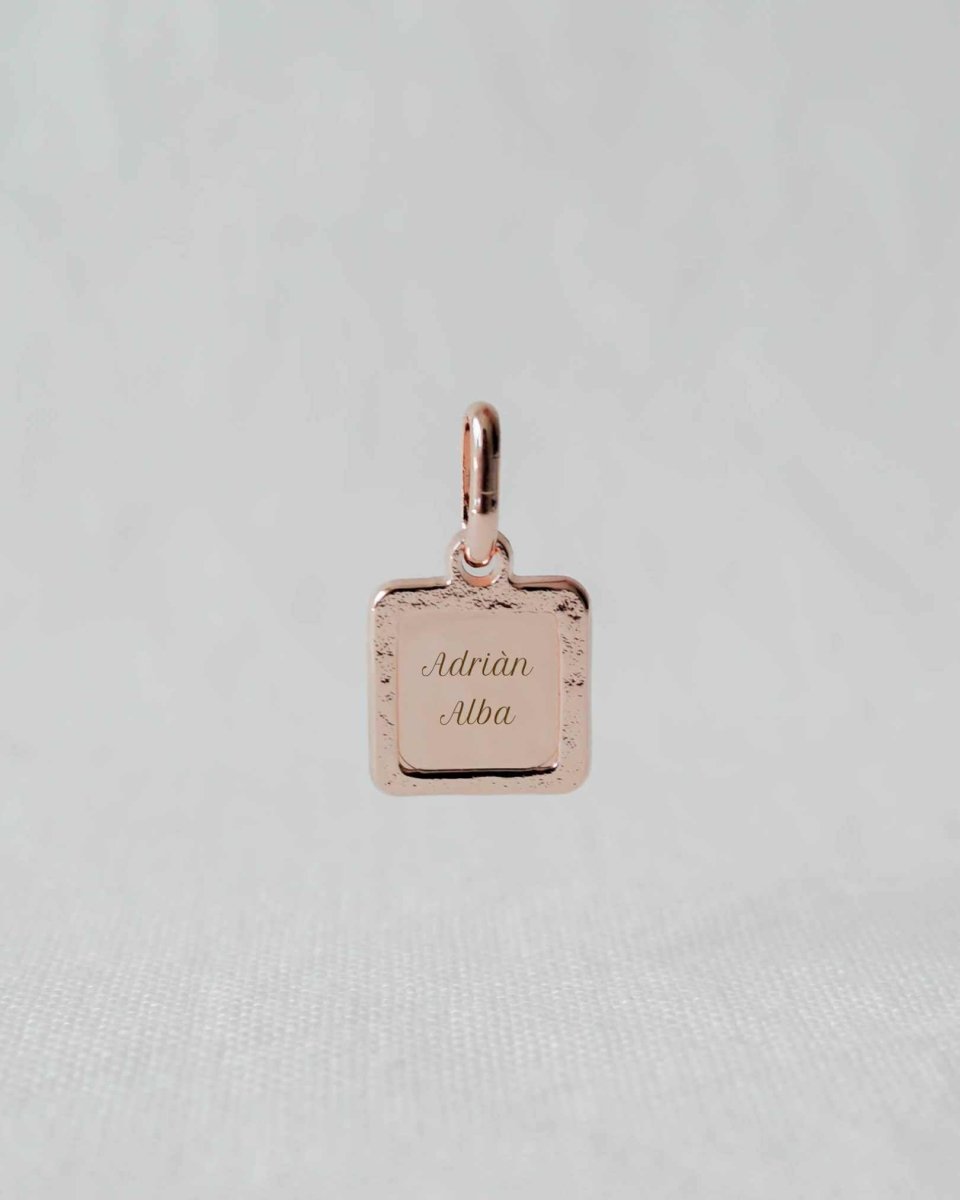 Médaille Alice martelé plaqué or rose - Mon Petit Poids