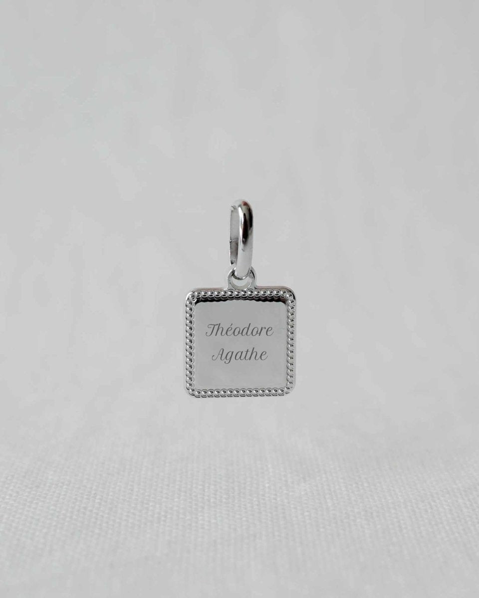 Médaille Alice perlé argenté rhodié - Mon Petit Poids