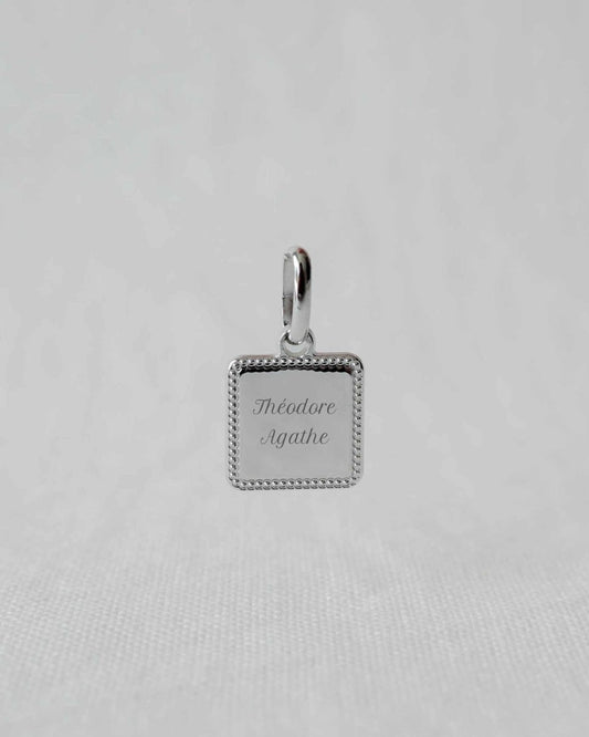 Médaille Alice perlé argenté rhodié - Mon Petit Poids