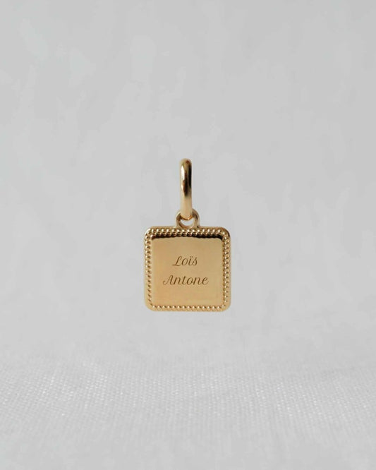 Médaille Alice perlé plaqué or jaune - Mon Petit Poids