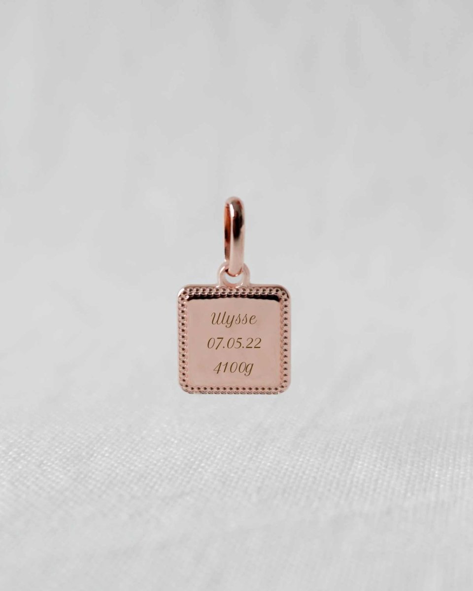 Médaille Alice perlé plaqué or rose - Mon Petit Poids
