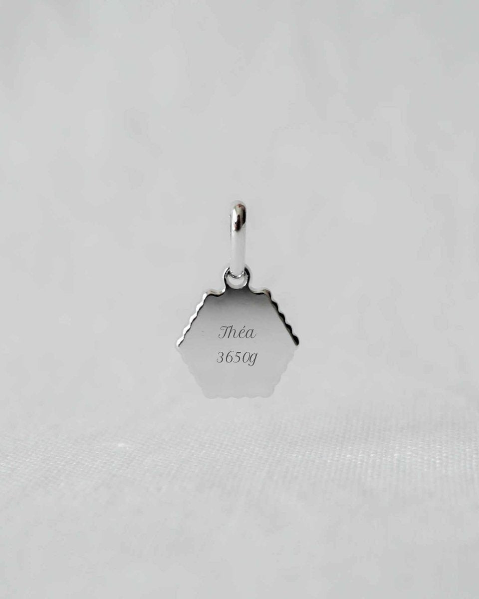 Médaille Henriette canelé argenté rhodié - Mon Petit Poids