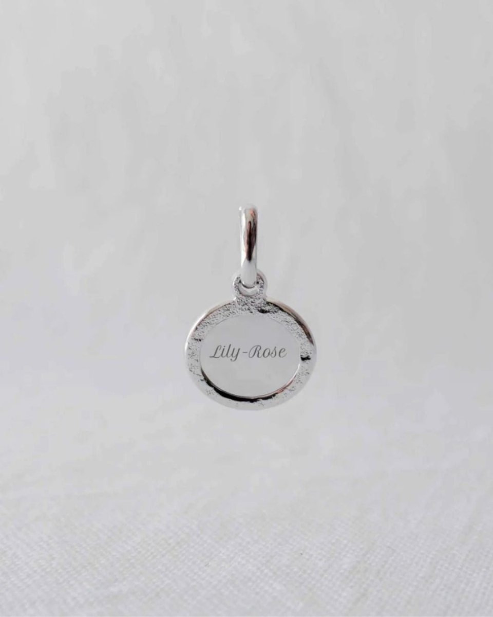 Médaille Madeleine martelé homme argenté rhodié - Mon Petit Poids