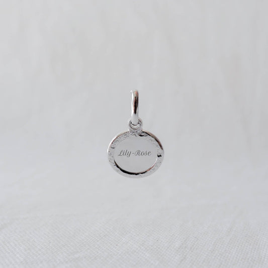 Médaille Madeleine martelé homme argenté rhodié - Mon Petit Poids