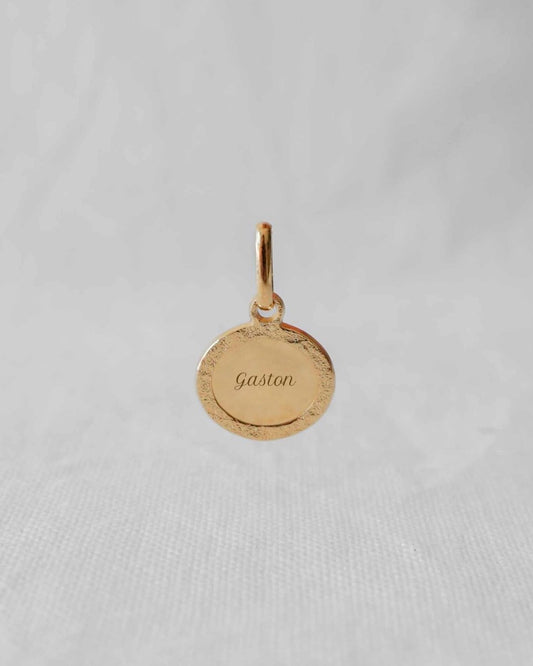 Médaille Madeleine martelé plaqué or jaune - Mon Petit Poids