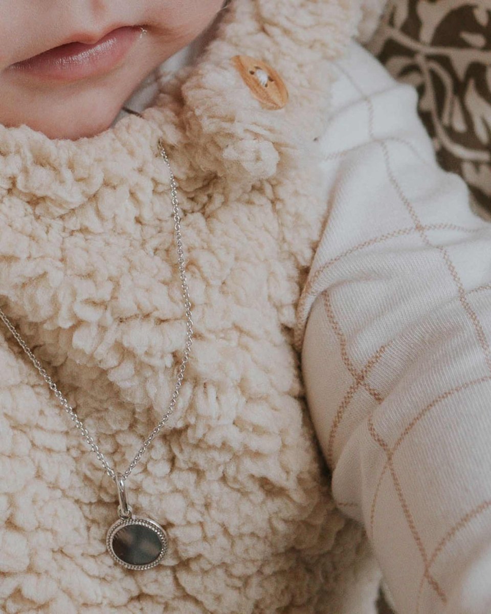 Médaille Madeleine perlé argenté rhodié - Mon Petit Poids