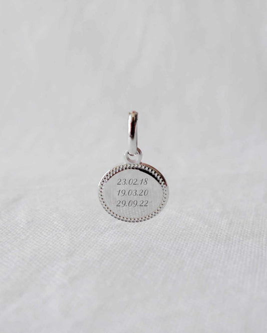 Médaille Madeleine perlé argenté rhodié - Mon Petit Poids