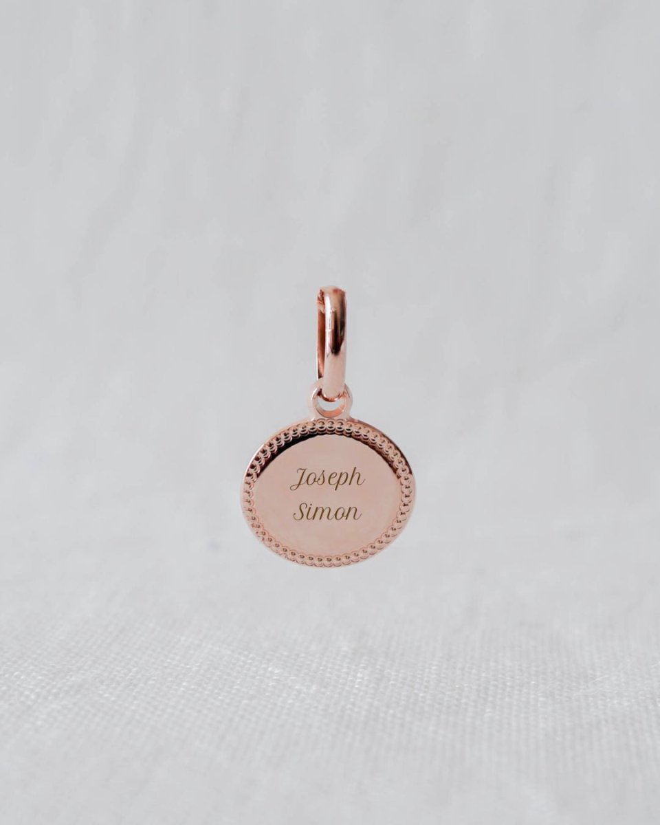 Médaille Madeleine perlé enfant plaqué or rose - Mon Petit Poids