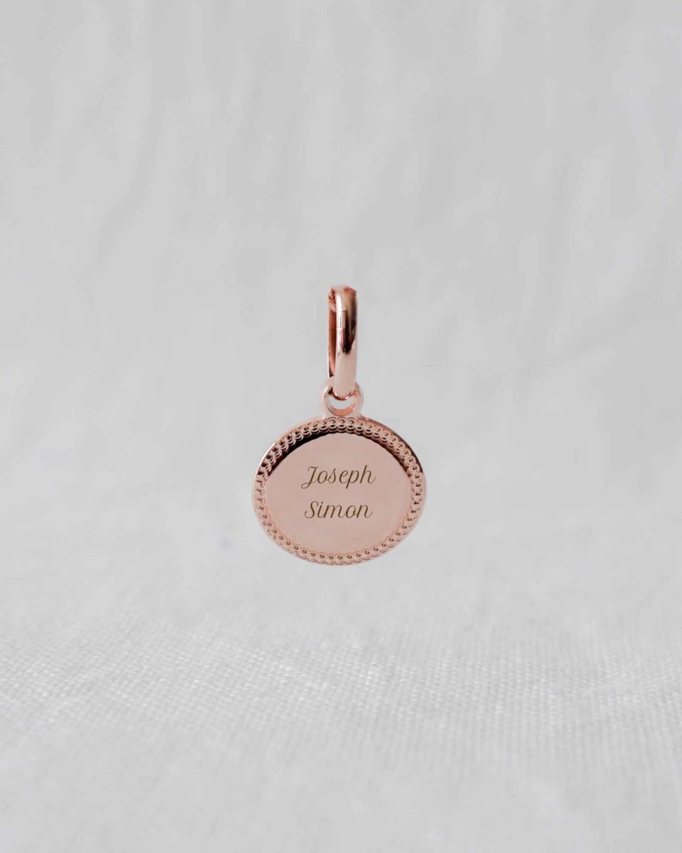 Médaille Madeleine perlé plaqué or rose - Mon Petit Poids
