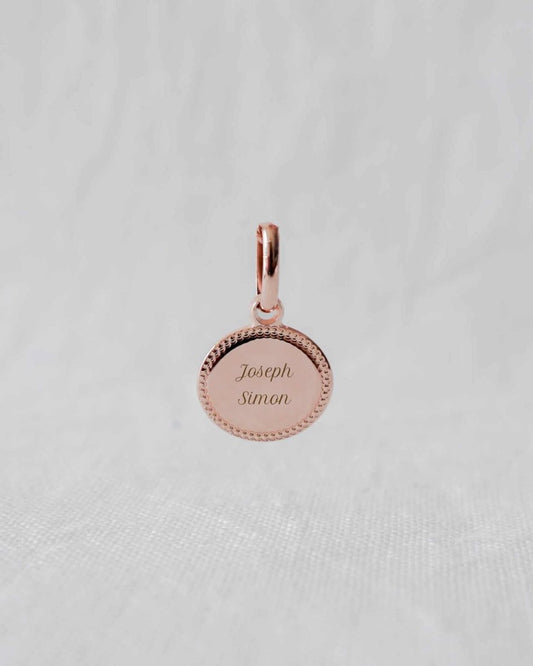 Médaille Madeleine perlé plaqué or rose - Mon Petit Poids
