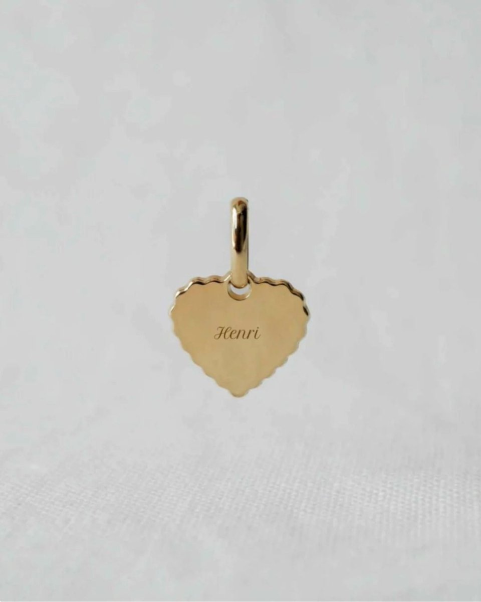 Médaille Simone canelé enfant plaqué or jaune - Mon Petit Poids