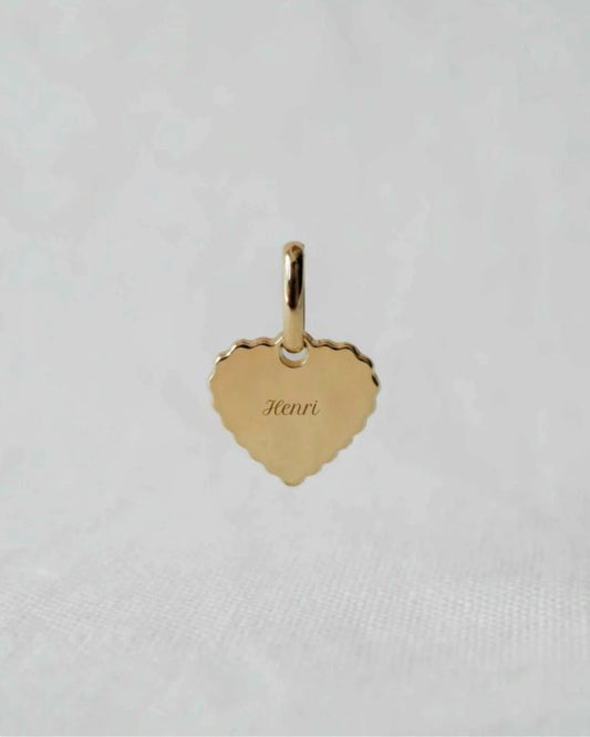 Médaille Simone canelé enfant plaqué or jaune - Mon Petit Poids