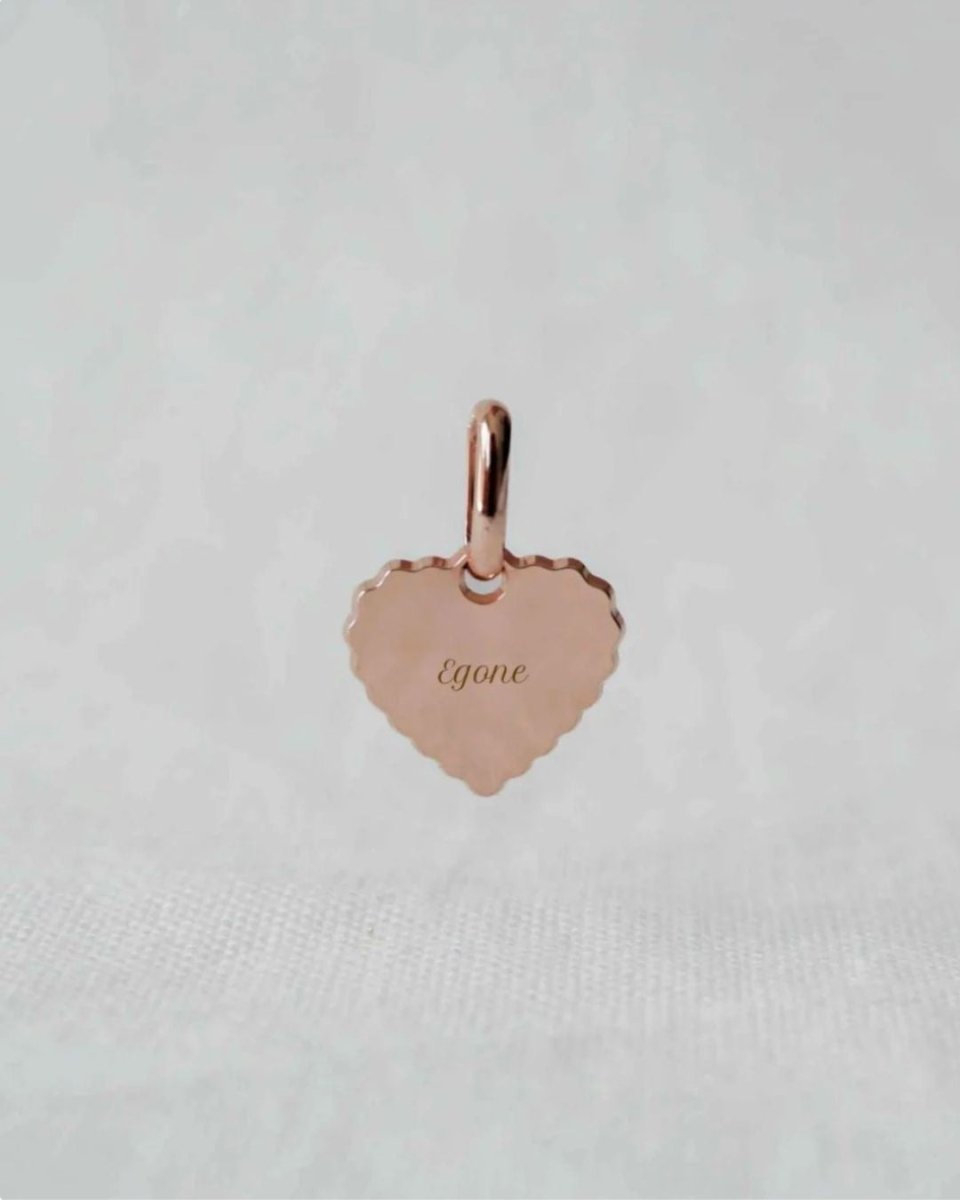 Médaille Simone canelé enfant plaqué or rose - Mon Petit Poids