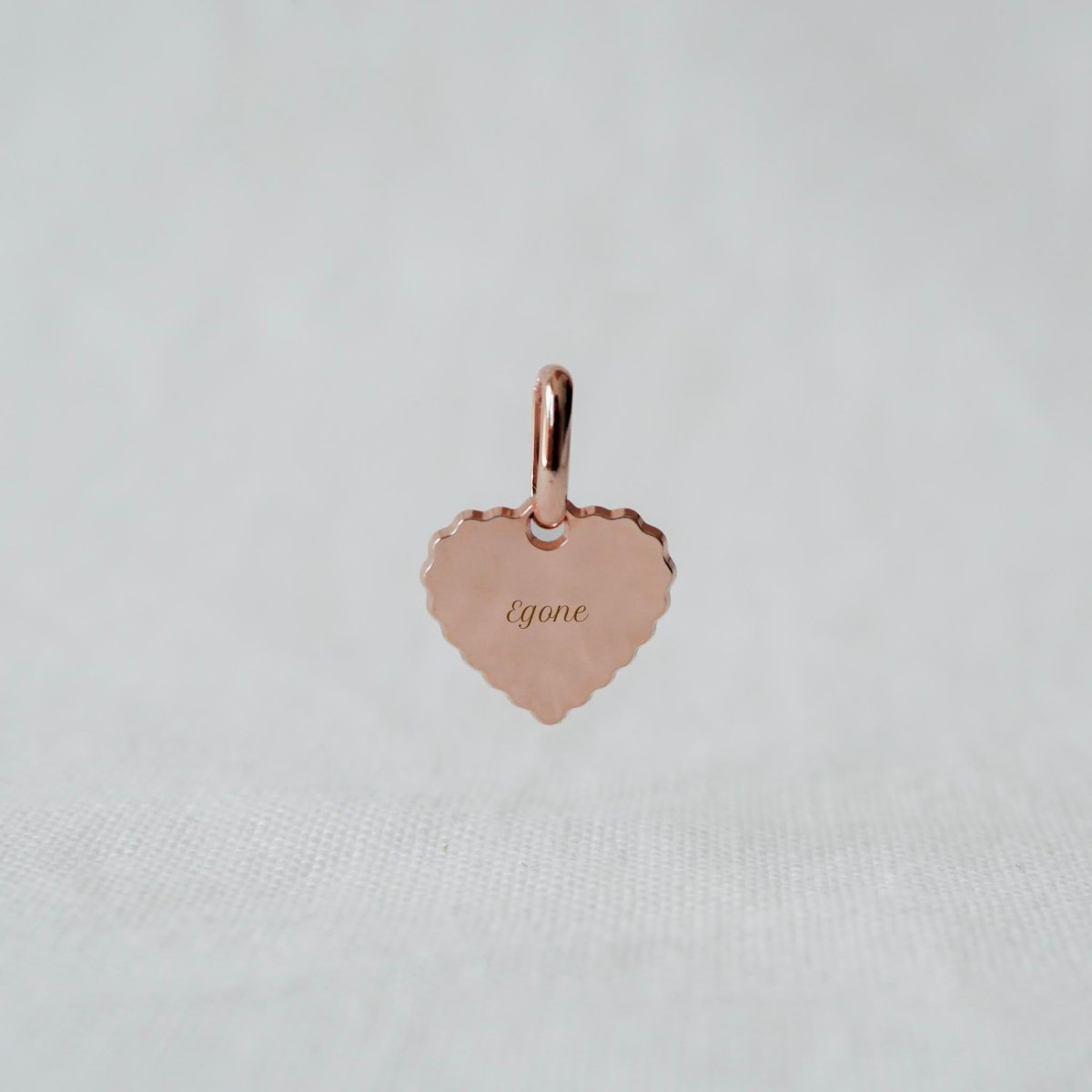 Médaille Simone canelé enfant plaqué or rose - Mon Petit Poids