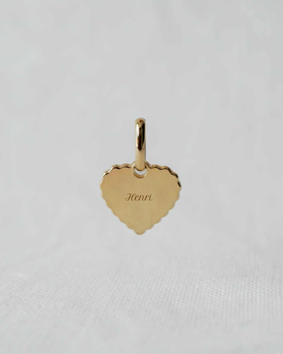Médaille Simone canelé plaqué or jaune - Mon Petit Poids