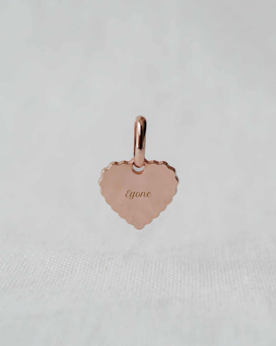 Médaille Simone canelé plaqué or rose - Mon Petit Poids