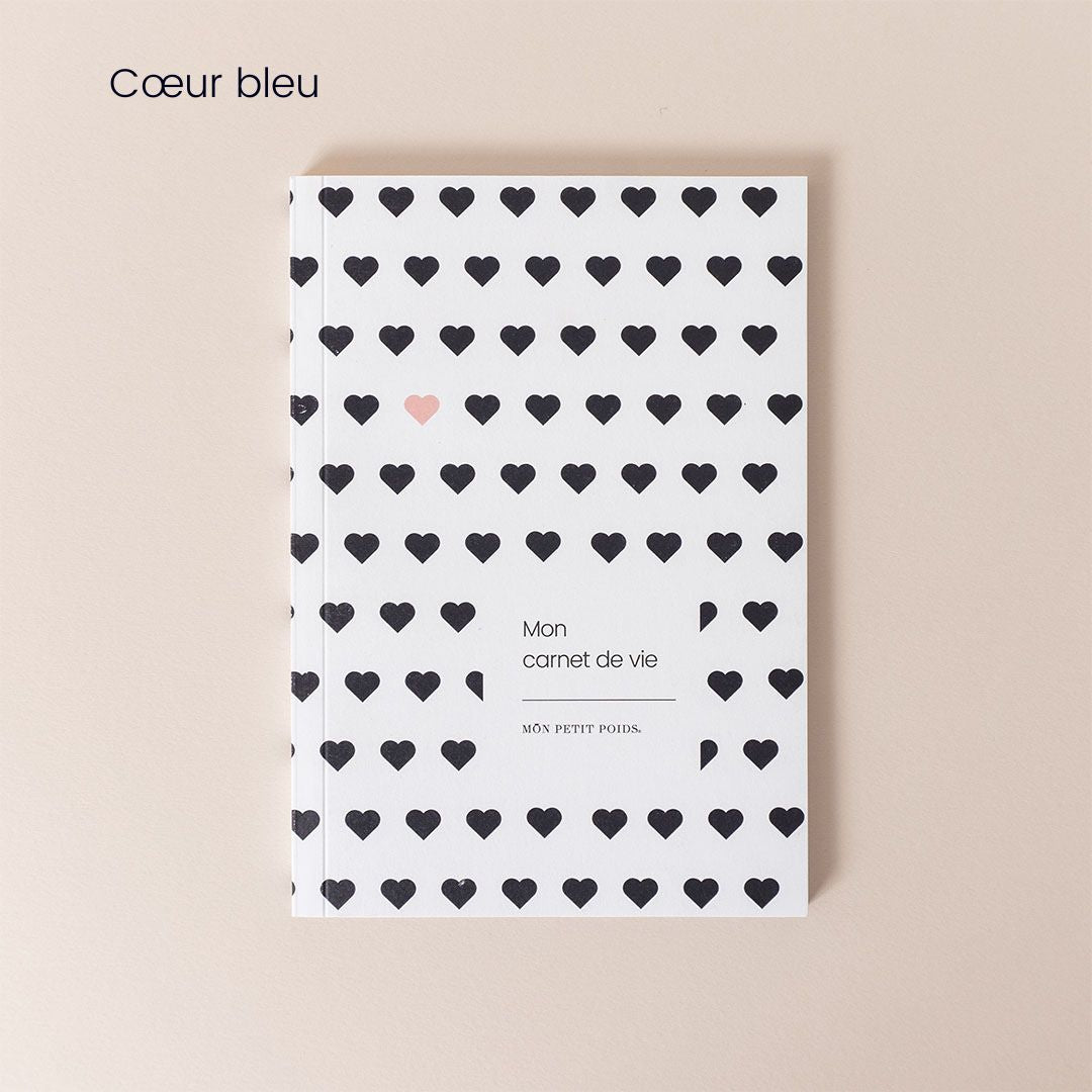 Mon carnet de vie Coeur bleu - Mon Petit Poids