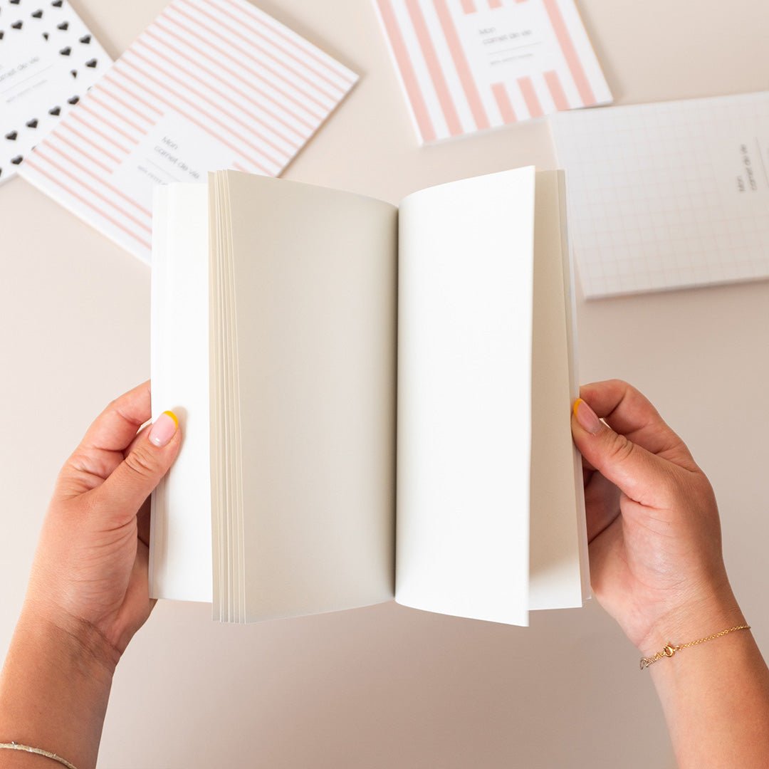 Mon carnet de vie Rayure rose - Mon Petit Poids