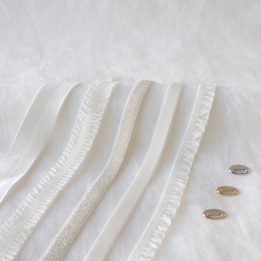Pack blanc 5 bracelets plaqué or jaune - Mon Petit Poids