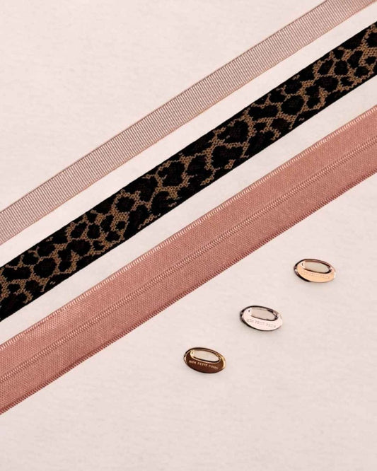 Pack blush léopard 3 bracelets - Mon Petit Poids