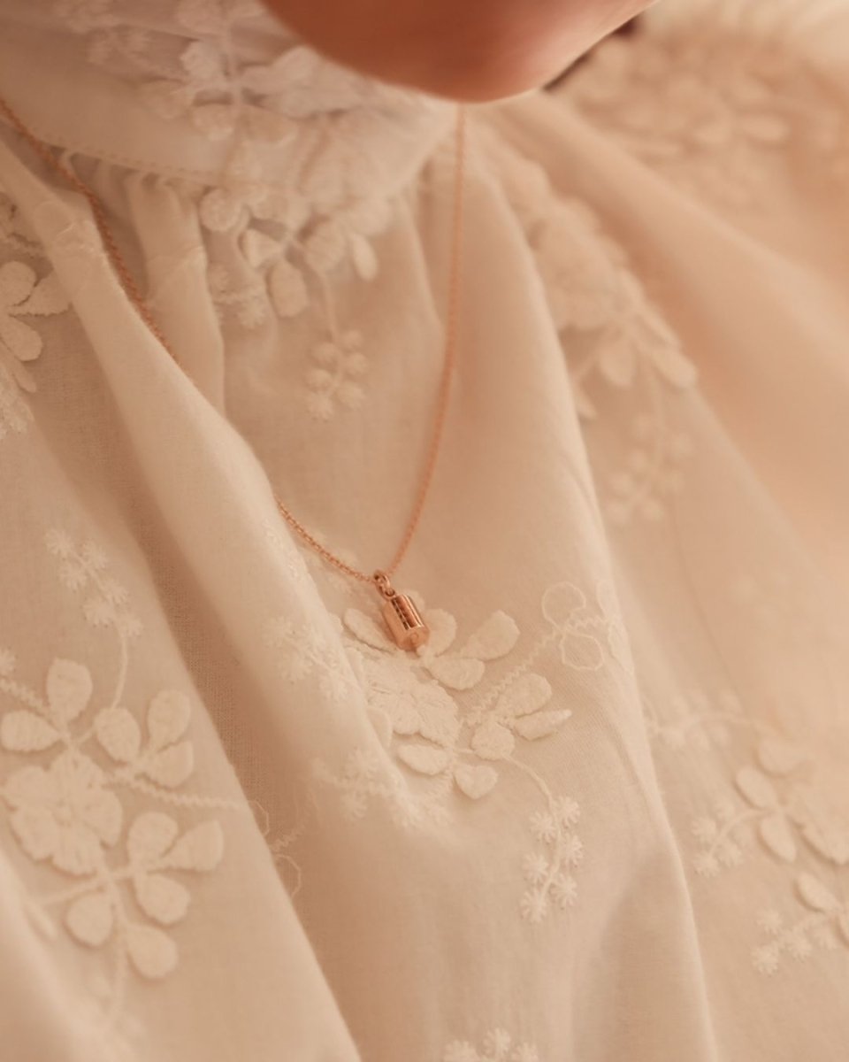 Pendentif Emotion 1 diamant or rose clos - Mon Petit Poids