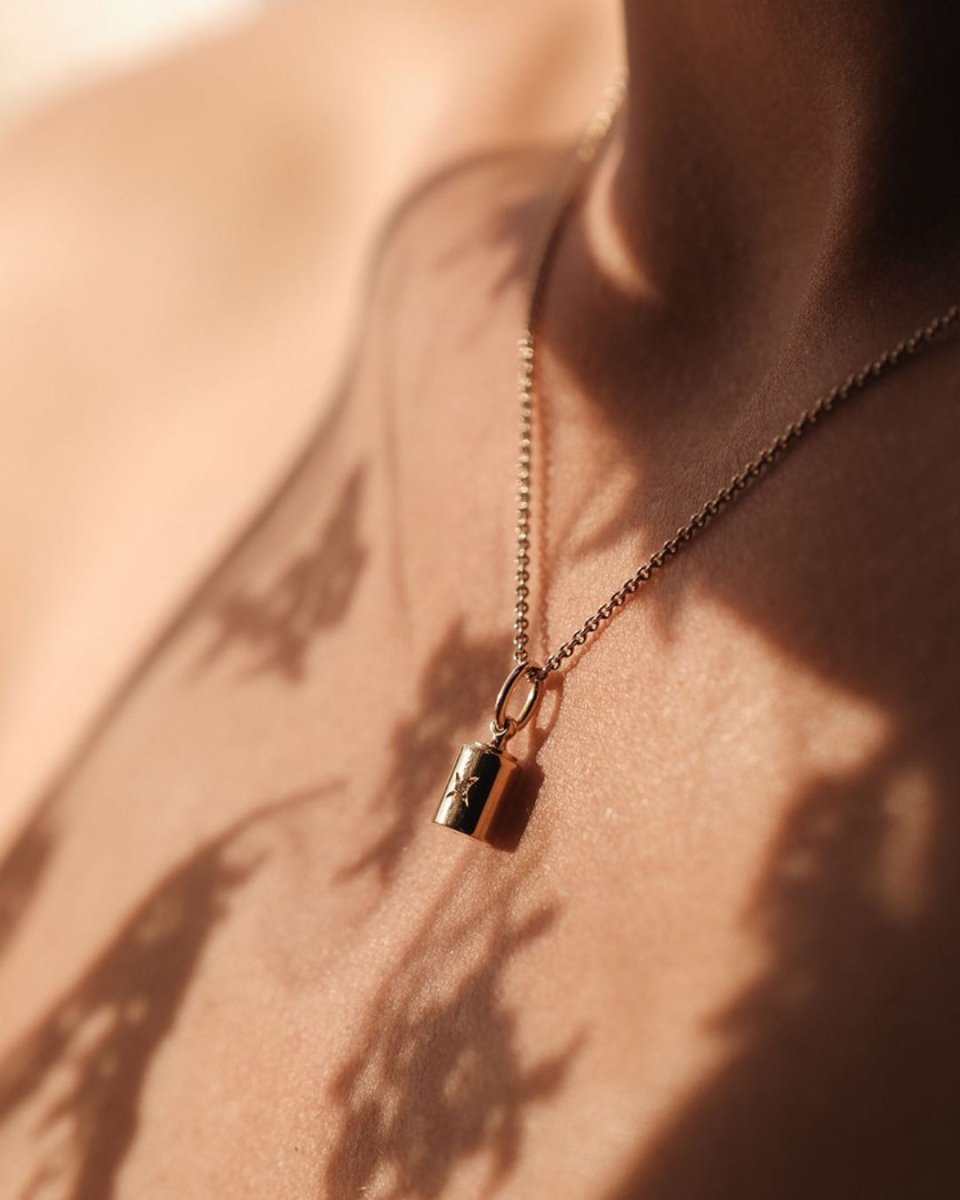 Pendentif Emotion 4 diamants or jaune étoilé - Mon Petit Poids