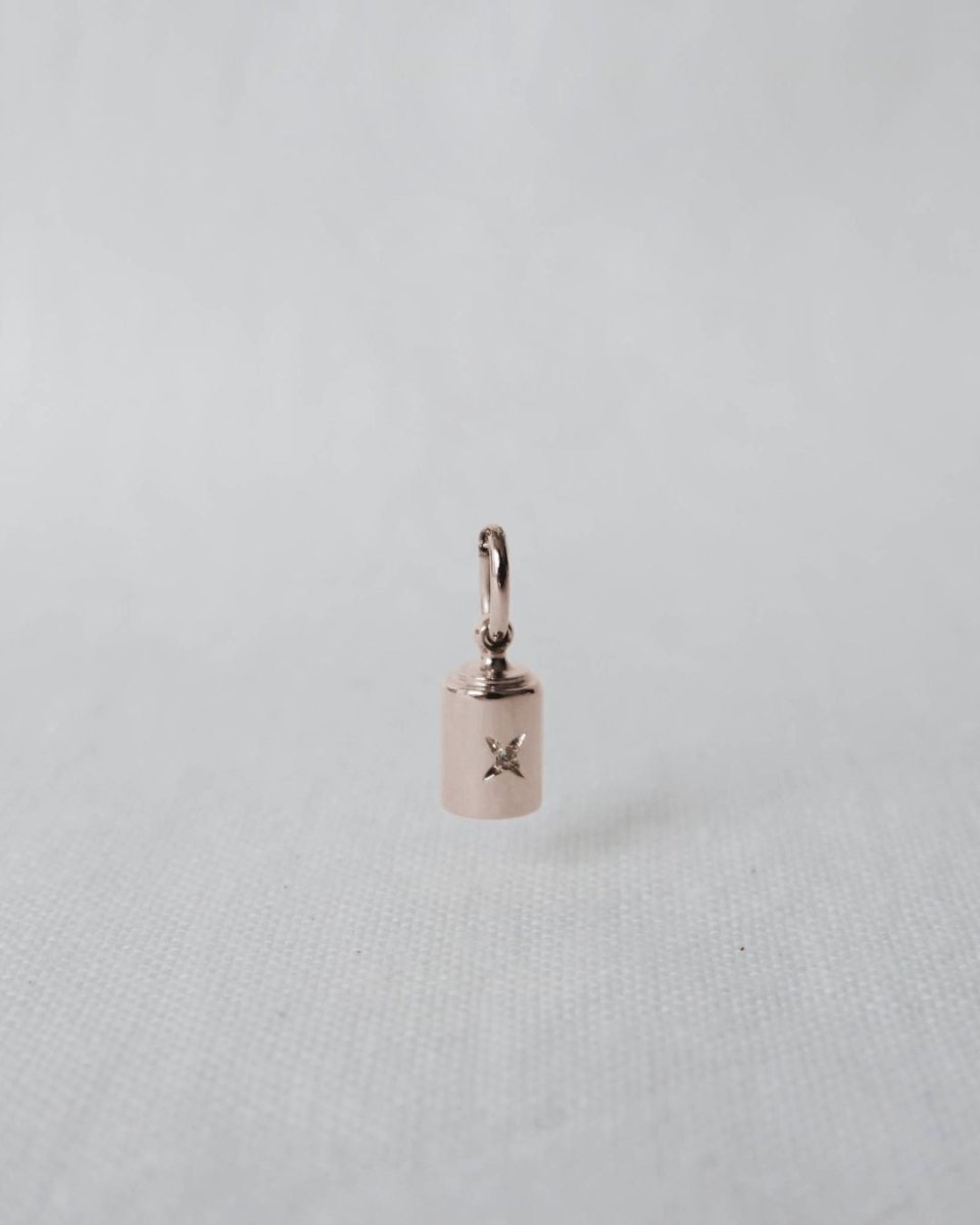 Pendentif Emotion 4 diamants or rose étoilé - Mon Petit Poids