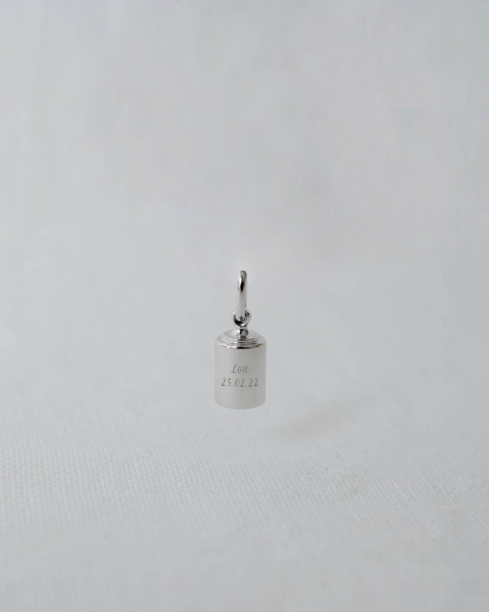 Pendentif Emotion homme or blanc - Mon Petit Poids