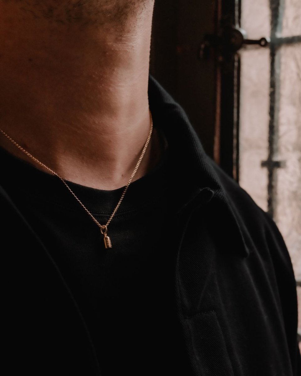 Pendentif Emotion homme or jaune - Mon Petit Poids