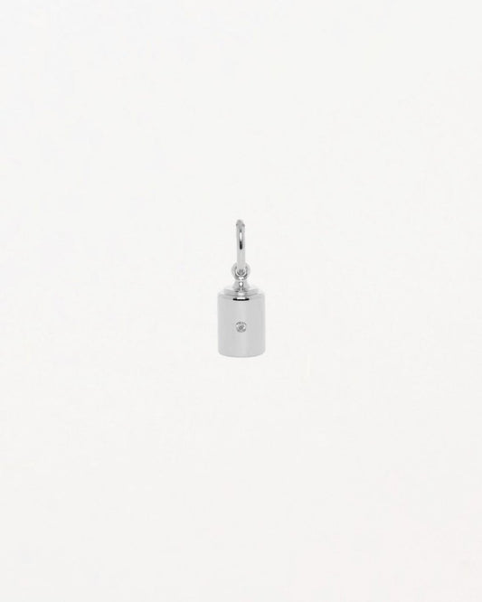 Pendentif Homme Or blanc 18 carats & diamant - Mon Petit Poids