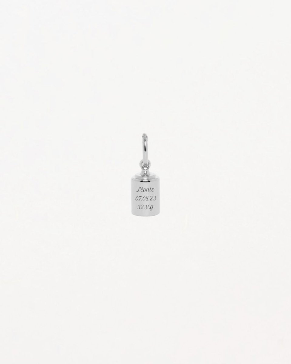 Pendentif Homme Or blanc 18 carats & diamant - Mon Petit Poids