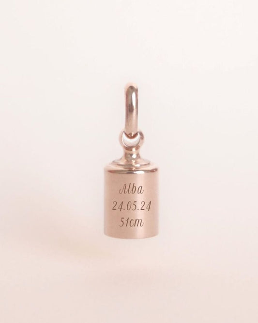 Pendentif Mon Petit Poids enfant plaqué or rose - Mon Petit Poids